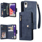 Rivet Buckle 9 Cards Three Fold Leather Phone Case