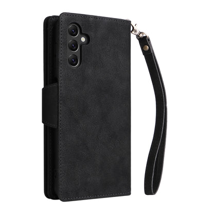 Rivet Buckle 9 Cards Three Fold Leather Phone Case, For Samsung Galaxy A14 5G, For OnePlus N300