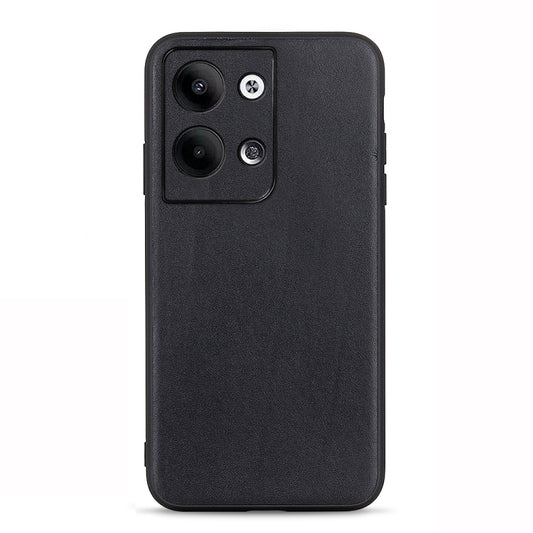 Accurate Hole Lambskin Texture Genuine Leather Phone Case, For OPPO Reno9 / Reno9 Pro, For vivo X90 Pro