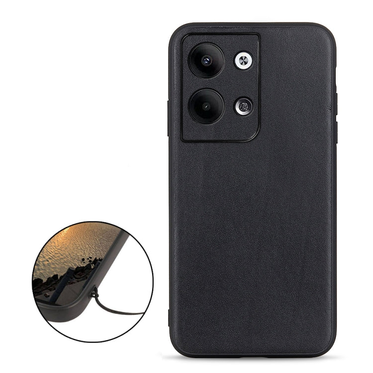 Accurate Hole Lambskin Texture Genuine Leather Phone Case, For OPPO Reno9 / Reno9 Pro, For vivo X90 Pro
