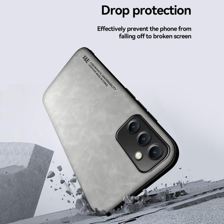 Skin Feel Magnetic Leather Back Phone Case