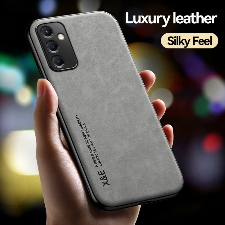 Skin Feel Magnetic Leather Back Phone Case