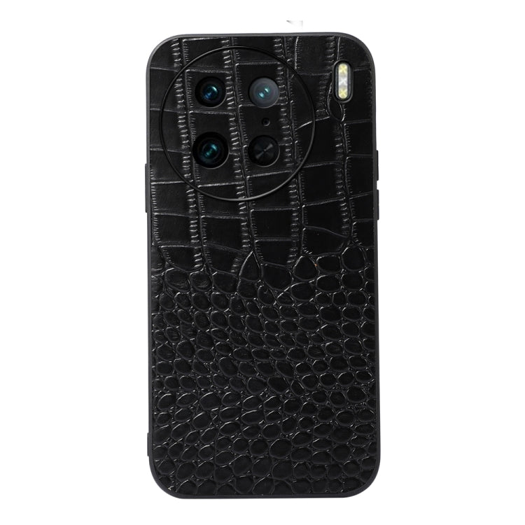 Crocodile Texture Genuine Leather Phone Case, For OPPO Reno9 / Reno9 Pro, For vivo X90 Pro