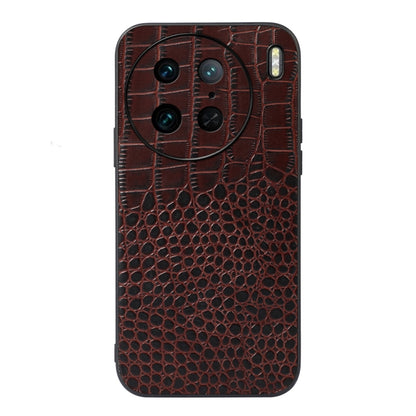 Crocodile Texture Genuine Leather Phone Case, For OPPO Reno9 / Reno9 Pro, For vivo X90 Pro