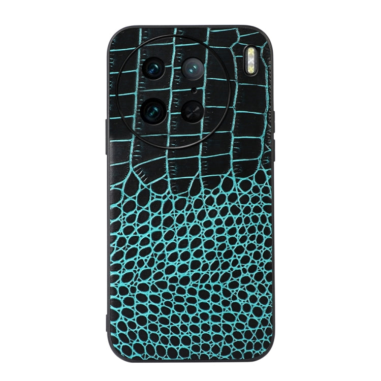 Crocodile Texture Genuine Leather Phone Case, For OPPO Reno9 / Reno9 Pro, For vivo X90 Pro