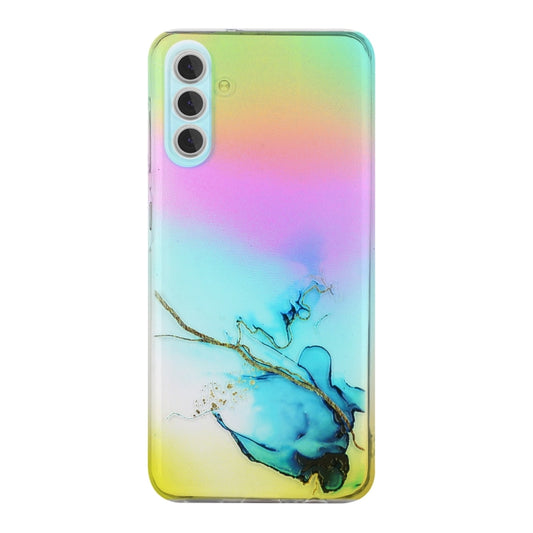 Laser Marble Pattern Clear TPU Protective Phone Case