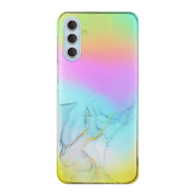 Laser Marble Pattern Clear TPU Protective Phone Case