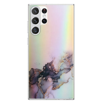 Laser Marble Pattern Clear TPU Protective Phone Case