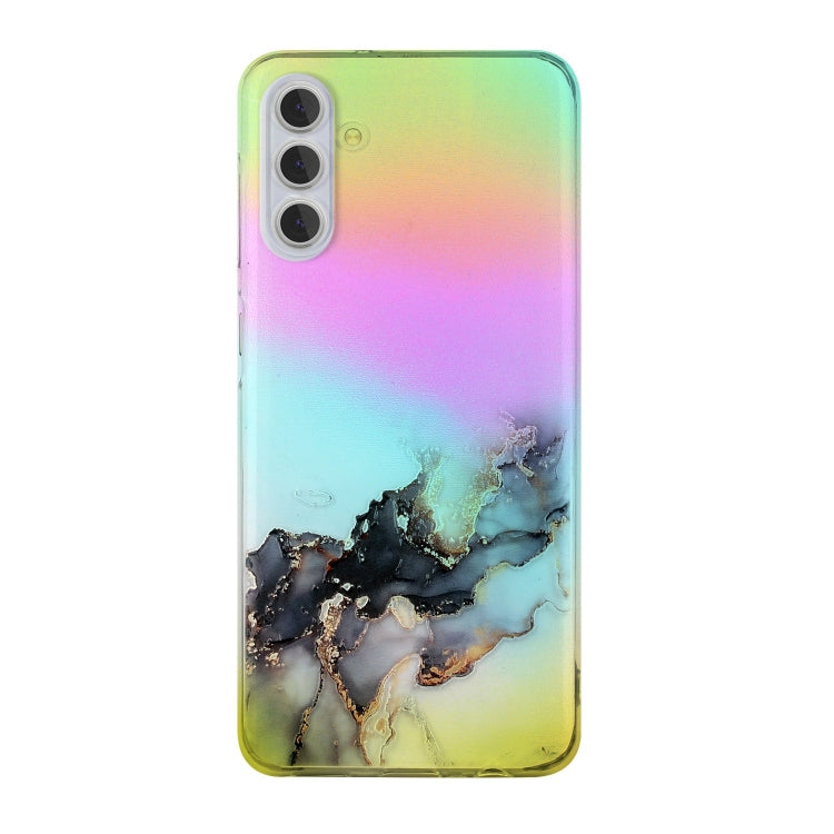 Laser Marble Pattern Clear TPU Protective Phone Case