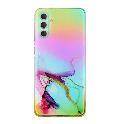 Laser Marble Pattern Clear TPU Protective Phone Case