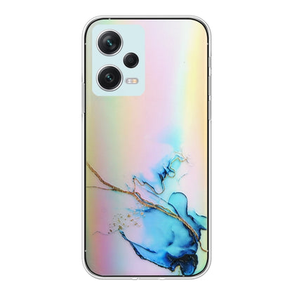 Laser Marble Pattern Clear TPU Protective Phone Case