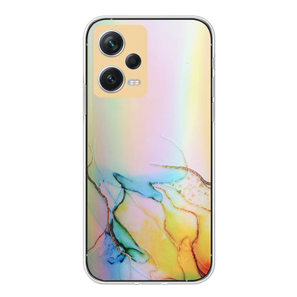 Laser Marble Pattern Clear TPU Protective Phone Case