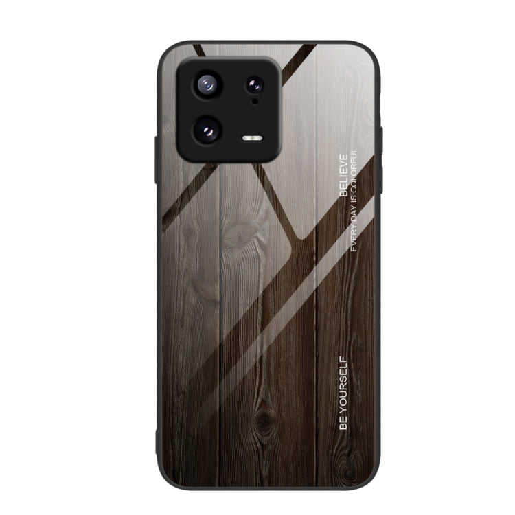 Wood Grain Glass TPU Phone Case, For Xiaomi 13, For Xiaomi 13 Pro, For Xiaomi Redmi A1+, For OPPO A1 Pro