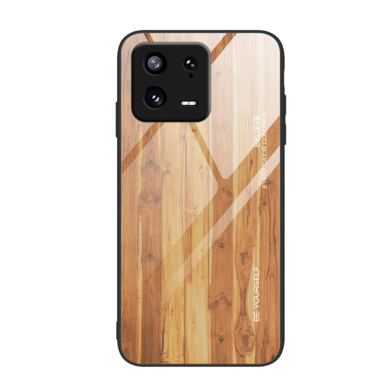 Wood Grain Glass TPU Phone Case, For Xiaomi 13, For Xiaomi 13 Pro, For Xiaomi Redmi A1+, For OPPO A1 Pro
