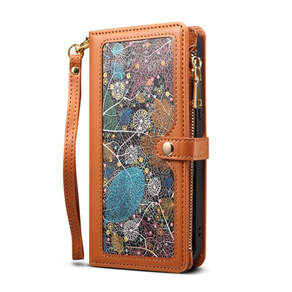 ESEBLE Star Series Lanyard Zipper Wallet RFID Leather Case, For Samsung Galaxy S23 Ultra 5G