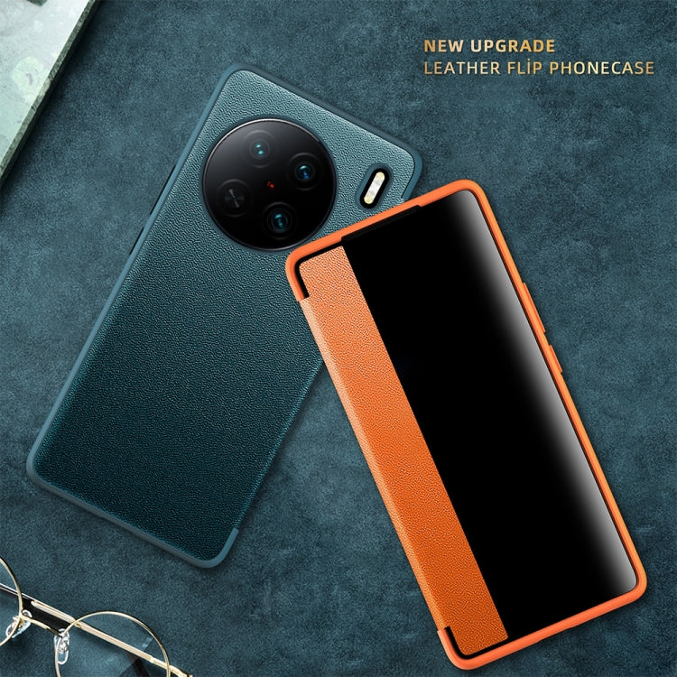 Magnetic Side Window View Shockproof Horizontal Flip Leather Case