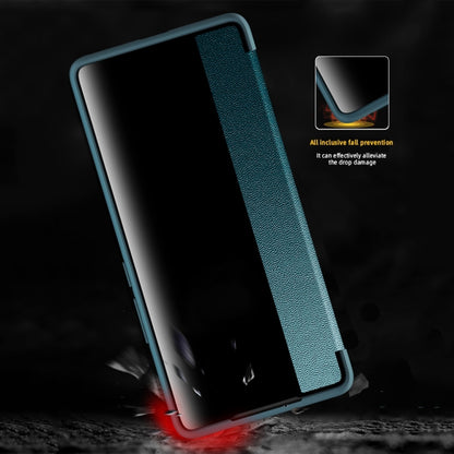 Magnetic Side Window View Shockproof Horizontal Flip Leather Case