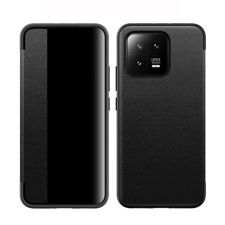 Magnetic Side Window View Shockproof Horizontal Flip Leather Case