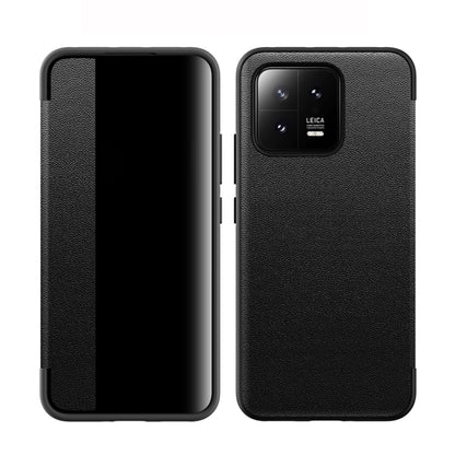 Magnetic Side Window View Shockproof Horizontal Flip Leather Case