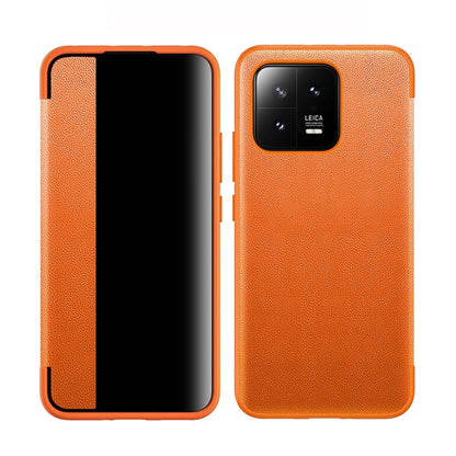 Magnetic Side Window View Shockproof Horizontal Flip Leather Case