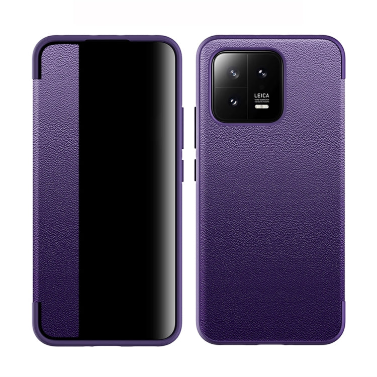 Magnetic Side Window View Shockproof Horizontal Flip Leather Case