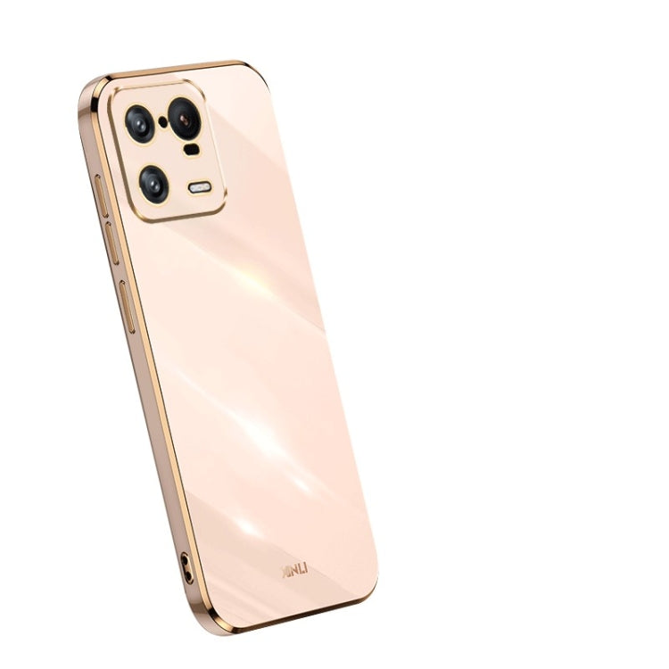 XINLI Straight 6D Plating Gold Edge TPU Phone Case