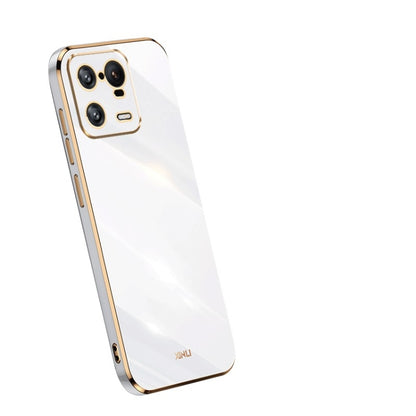 XINLI Straight 6D Plating Gold Edge TPU Phone Case