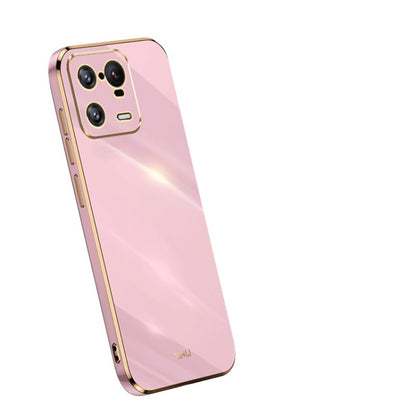 XINLI Straight 6D Plating Gold Edge TPU Phone Case