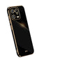 XINLI Straight 6D Plating Gold Edge TPU Phone Case