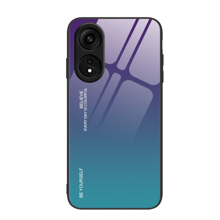 Gradient Color Glass Phone Case, For OPPO A1 Pro