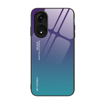 Gradient Color Glass Phone Case, For OPPO A1 Pro