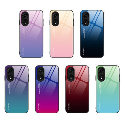 Gradient Color Glass Phone Case, For OPPO A1 Pro