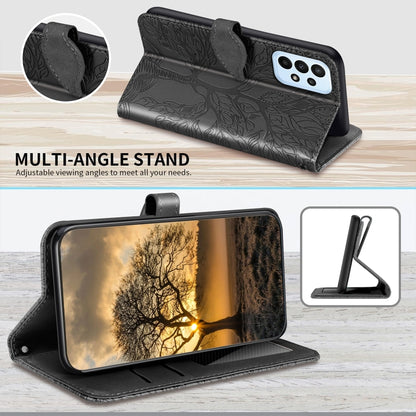 Life Tree Embossing Pattern Leather Phone Case