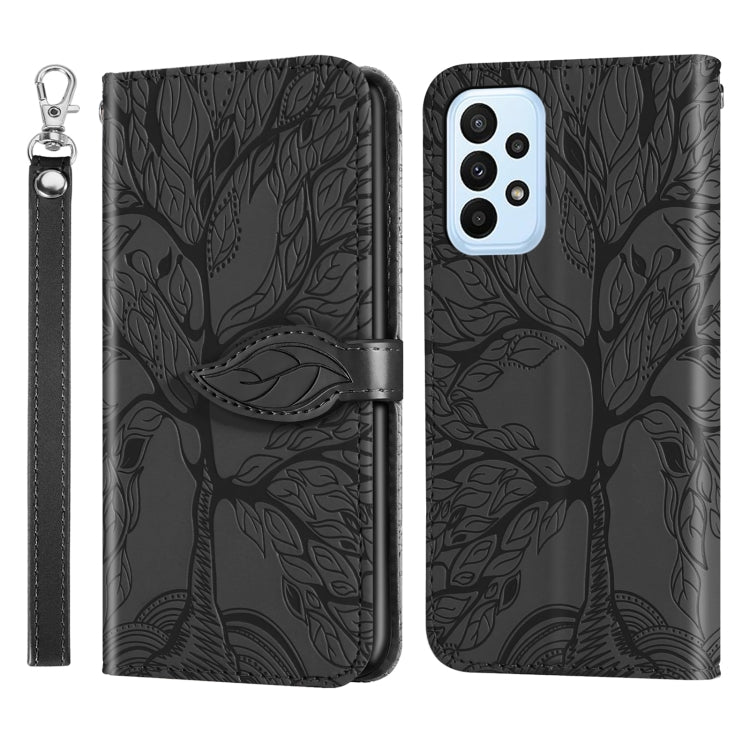 Life Tree Embossing Pattern Leather Phone Case, Series 1