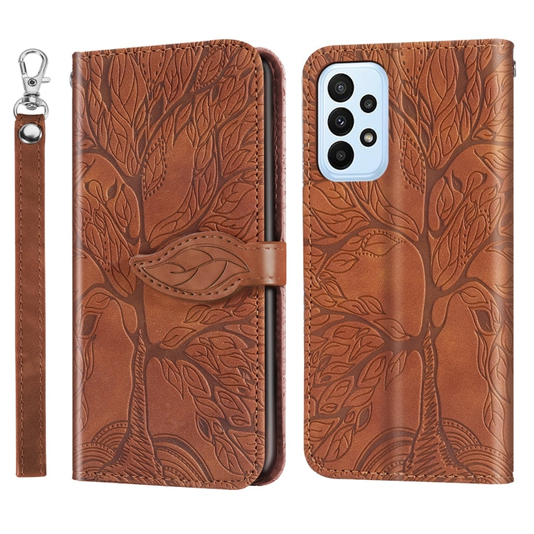 Life Tree Embossing Pattern Leather Phone Case, Series 1