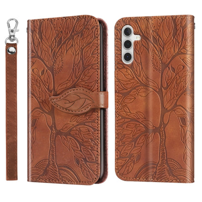 Life Tree Embossing Pattern Leather Phone Case, Series 2