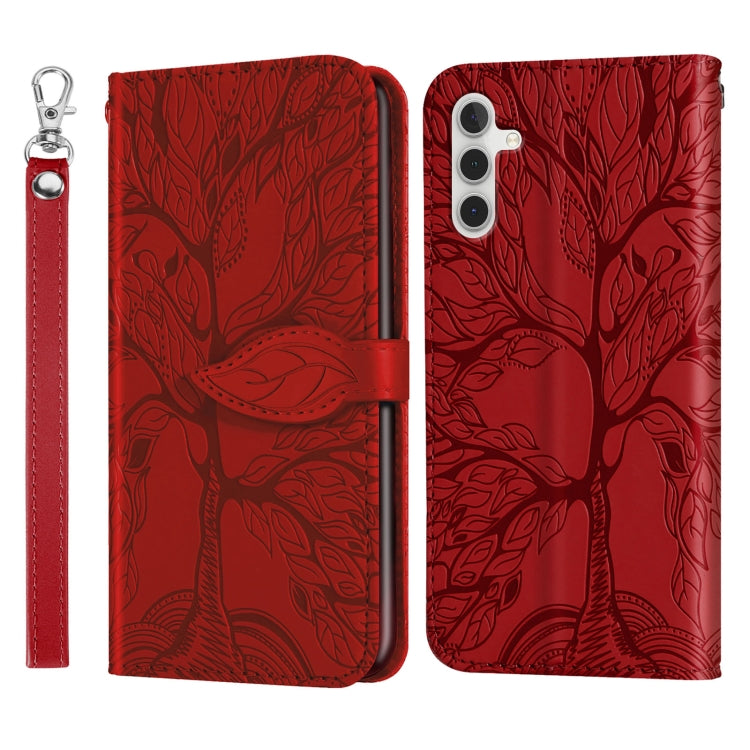 Life Tree Embossing Pattern Leather Phone Case, Series 1