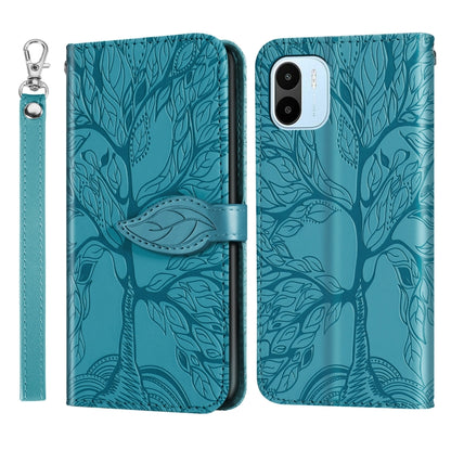 Life Tree Embossing Pattern Leather Phone Case