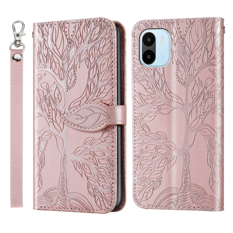 Life Tree Embossing Pattern Leather Phone Case, Series 1