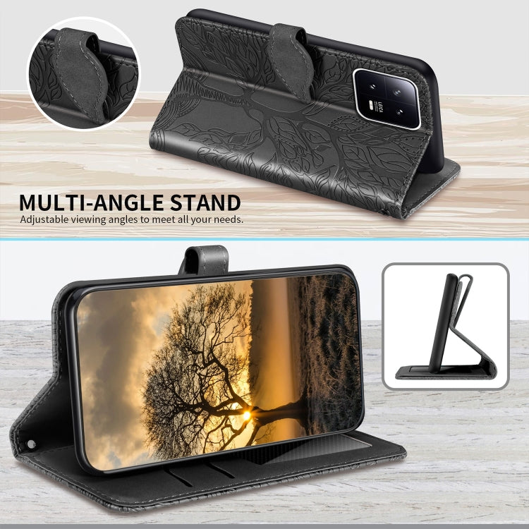 Life Tree Embossing Pattern Leather Phone Case