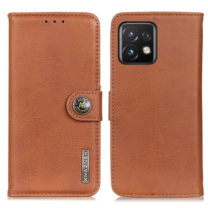 KHAZNEH Cowhide Texture Flip Leather Phone Case