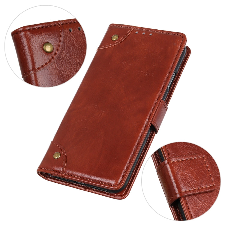 Copper Buckle Nappa Texture Leather Phone Case