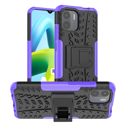 Tire Texture TPU + PC Phone Case with Holder, For Xiaomi Redmi A1 4G, For Samsung Galaxy S23 5G, For Xiaomi Poco M4 / M5, For Xiaomi Poco M5