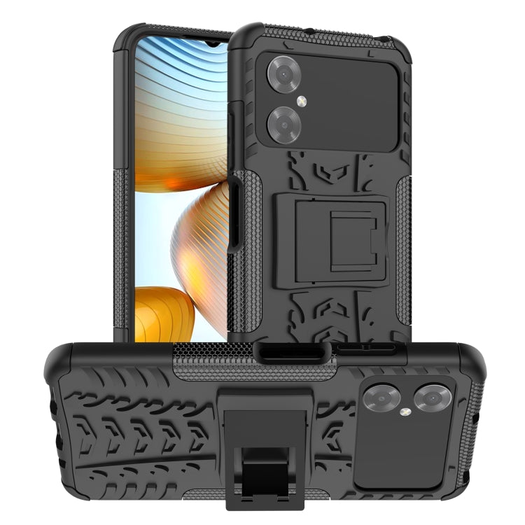 Tire Texture TPU + PC Phone Case with Holder