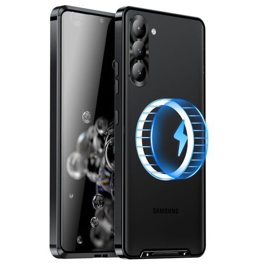 MagSafe Magnetic Frosted Metal Phone Case, For Samsung Galaxy S23 5G, For Samsung Galaxy S23 Ultra 5G, For Samsung Galaxy S23+ 5G