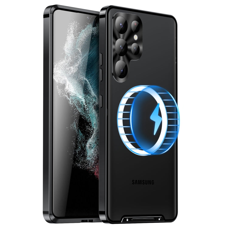 MagSafe Magnetic Frosted Metal Phone Case, For Samsung Galaxy S23 5G, For Samsung Galaxy S23 Ultra 5G, For Samsung Galaxy S23+ 5G