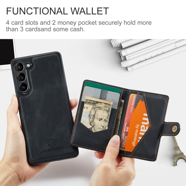 JEEHOOD Retro Magnetic Detachable Wallet Phone Case