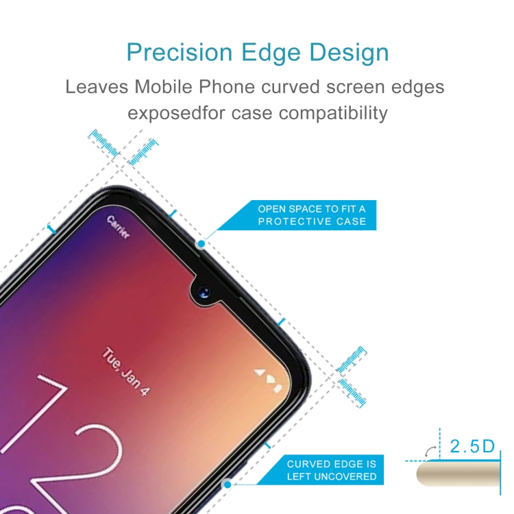 50pcs 0.26mm 9H 2.5D Tempered Glass Film