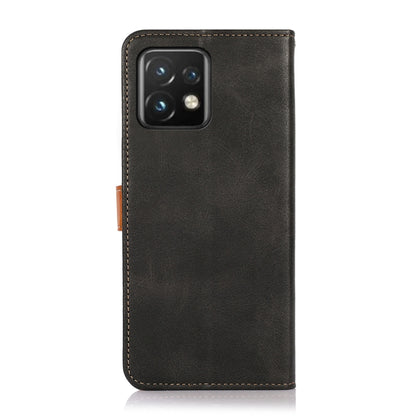 KHAZNEH Dual-color Cowhide Texture Flip Leather Phone Case