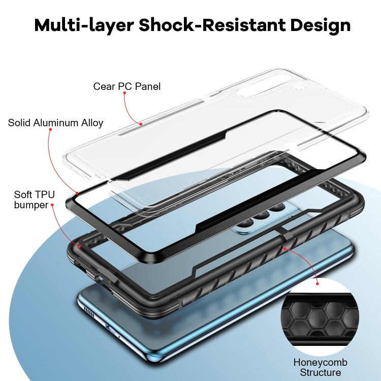 iPAKY Thunder Series Aluminum Frame + TPU Bumper + Clear PC Shockproof Phone Case